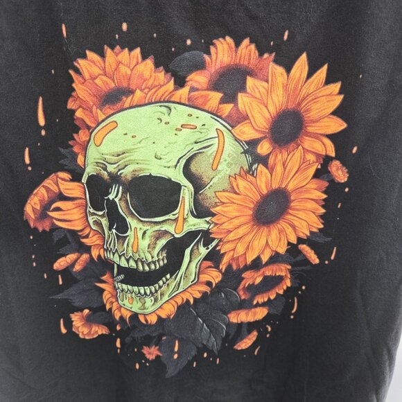 Skull Sunflower Black Tank Top XXL (Estimated) - Picture 4 of 6